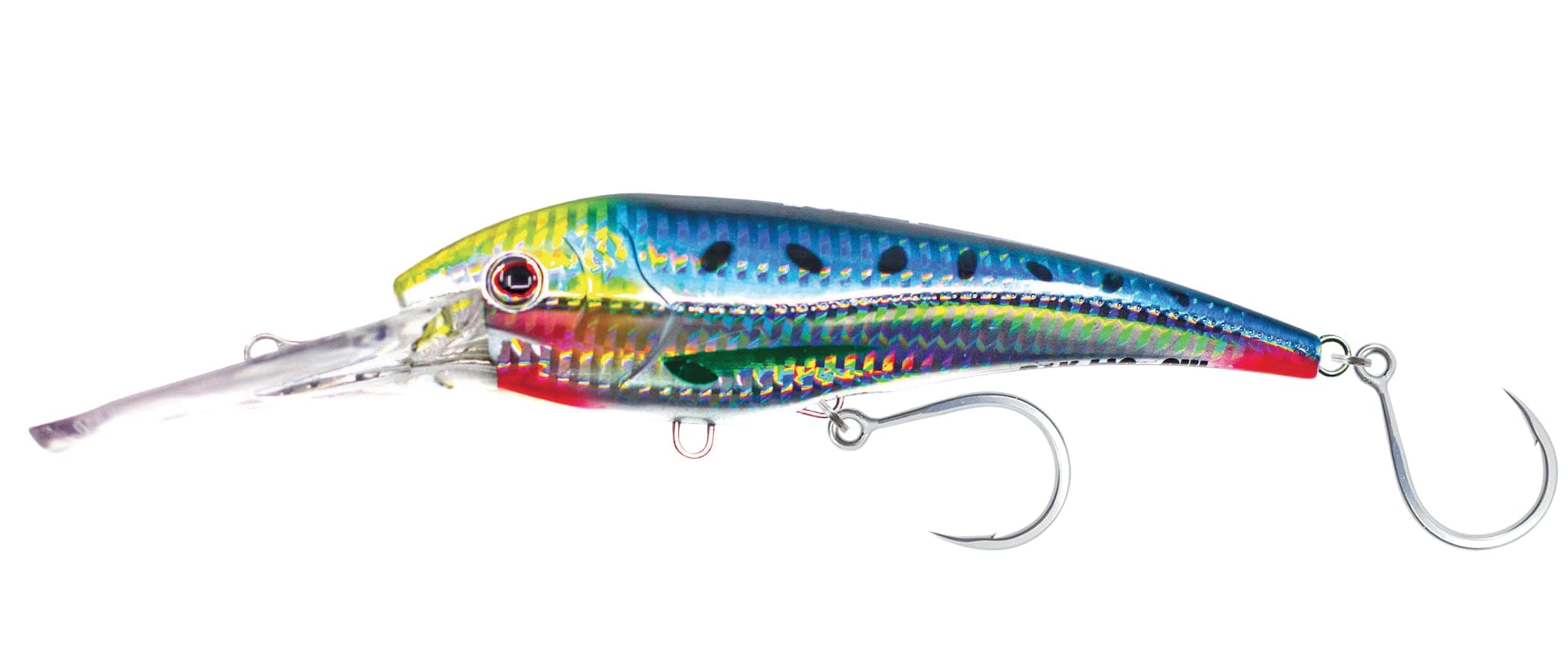 Nomad Design DTX Minnow with Patented Autotune System - Distressed Baitfish Swimming Action, BKK Diablo