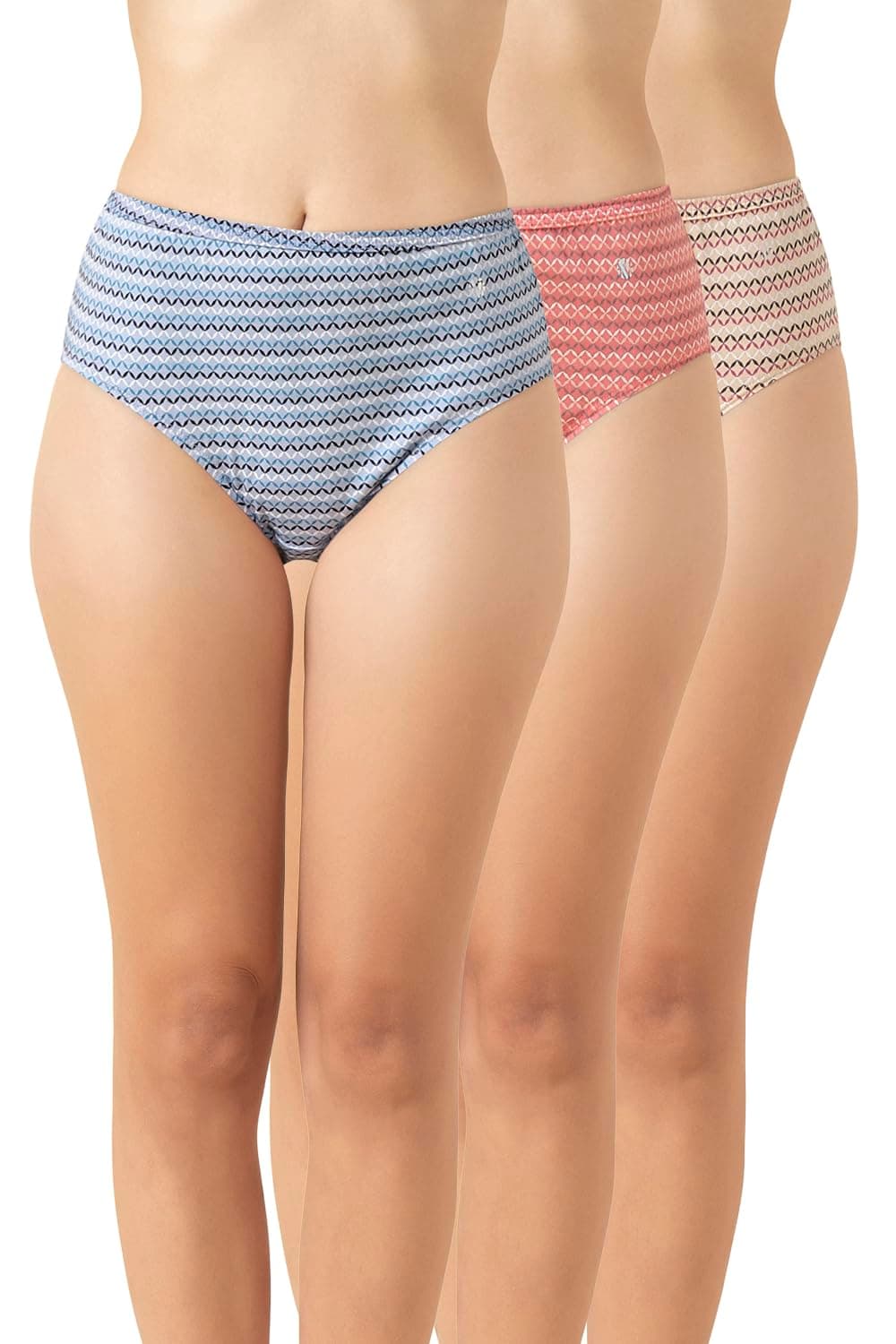 Van Heusen Women’s 100% Cotton Hipster Panty – Pack of 3 | Everyday Panty | Anti‑Bacterial Tech | Keeps you dry and Fresh | Sweat Absorbent | Inner Elastic | No‑Marks Waistband | Printed | (Assorted Elevated prints) Style 11102