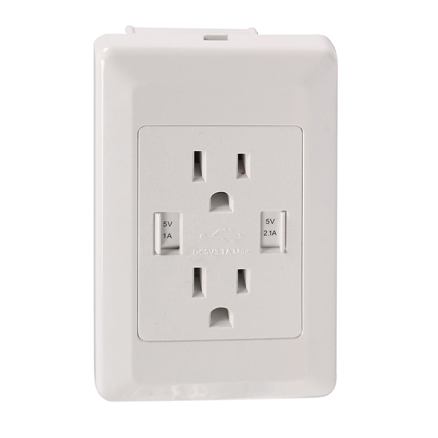 ETvalley Charger Outlet Dual USB Tamper-Resistant Receptacle USB Wall Outlet, Energy Efficient, for Most Electronic Devices