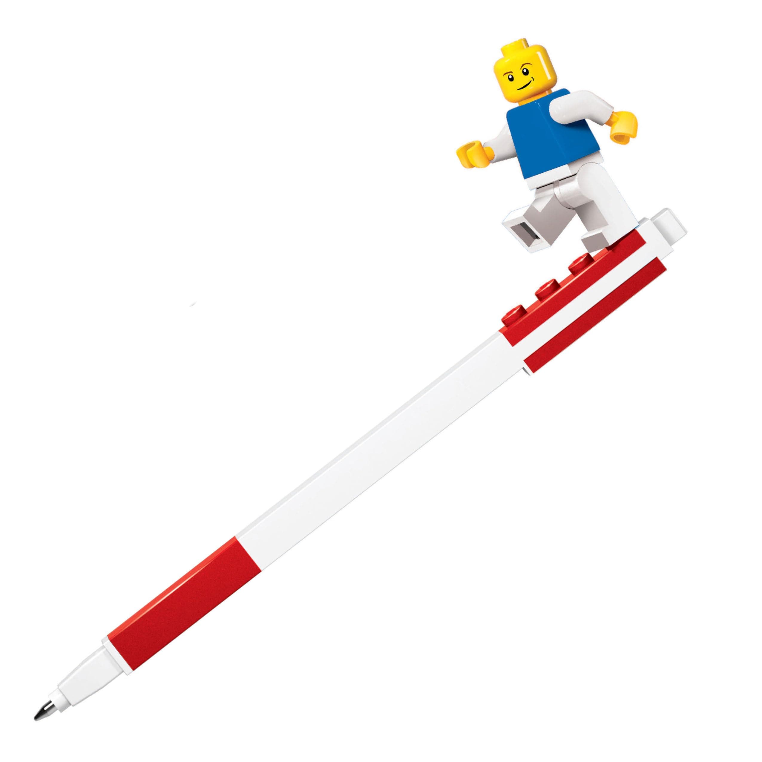 LEGO Stationery Gel Pen with Minifigure - Red (52602), Ages 6 and up, Red Ink, 1 Gel Pen (Minifigure Colors May Vary)