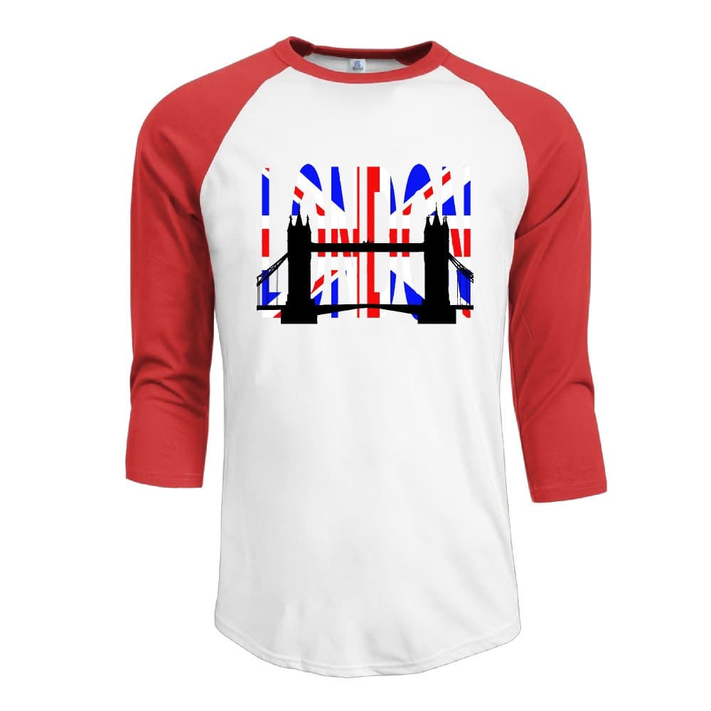 Design T Shirt London Bridge UK Flag Male 3/4 SleeveÂ T-shirts