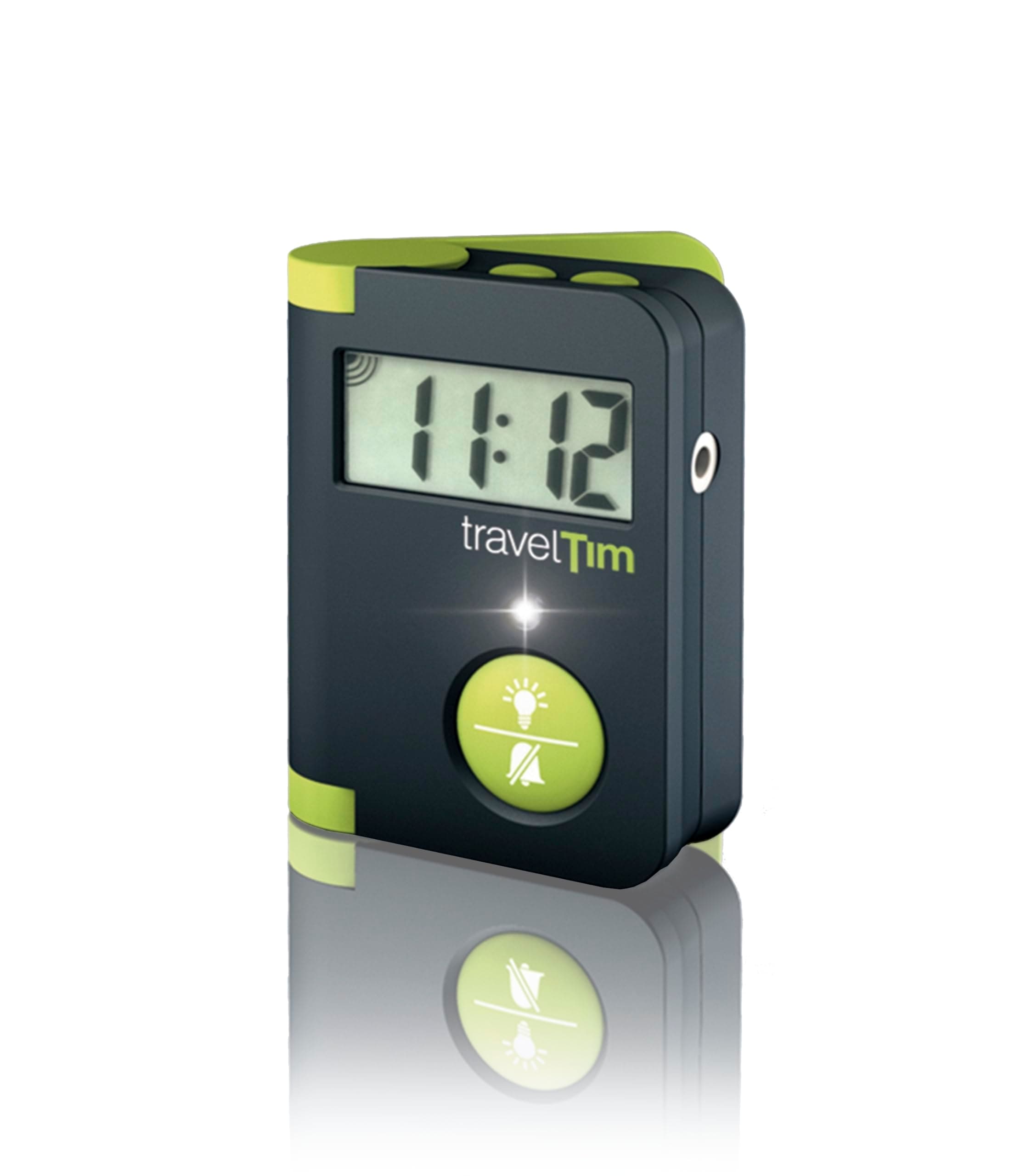 Humantechnik, Travel Tim, Travel Alarm Clock, Green and Black