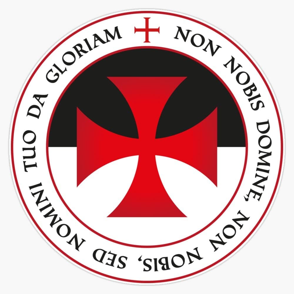 Vision SignsVision Signs The Knights Templar Cross Christian Crusader Seal Motto Tee Sticker Bumper Sticker Vinyl Decal 5inch