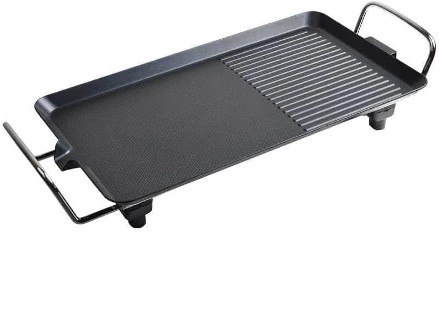Versatile Electric Griddle Grill: Indoor and Outdoor BBQ Cooking, Waterproof with Non-Stick Coating, Adjustable 5-Level Temperature Control, Ideal for Camping and Parties (40CM*23CM)