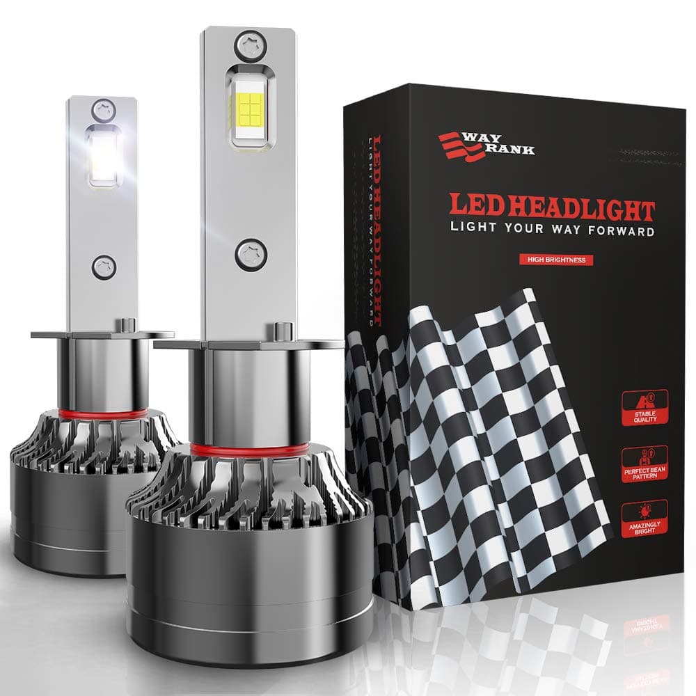 WAYRANK H1 LED Headlight Bulb 120W 20000LM 6000K Cool White Conversion Bulbs Kit