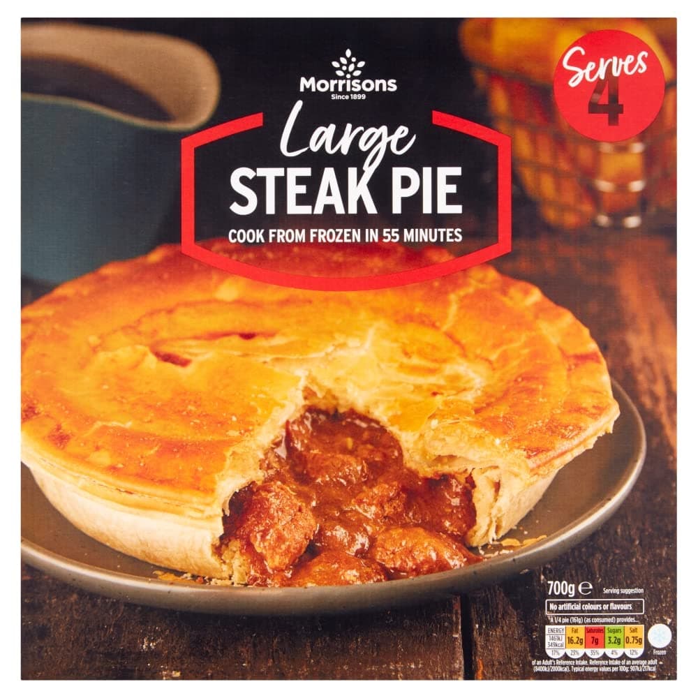 Morrisons Steak Family Pie, 700g (Frozen)