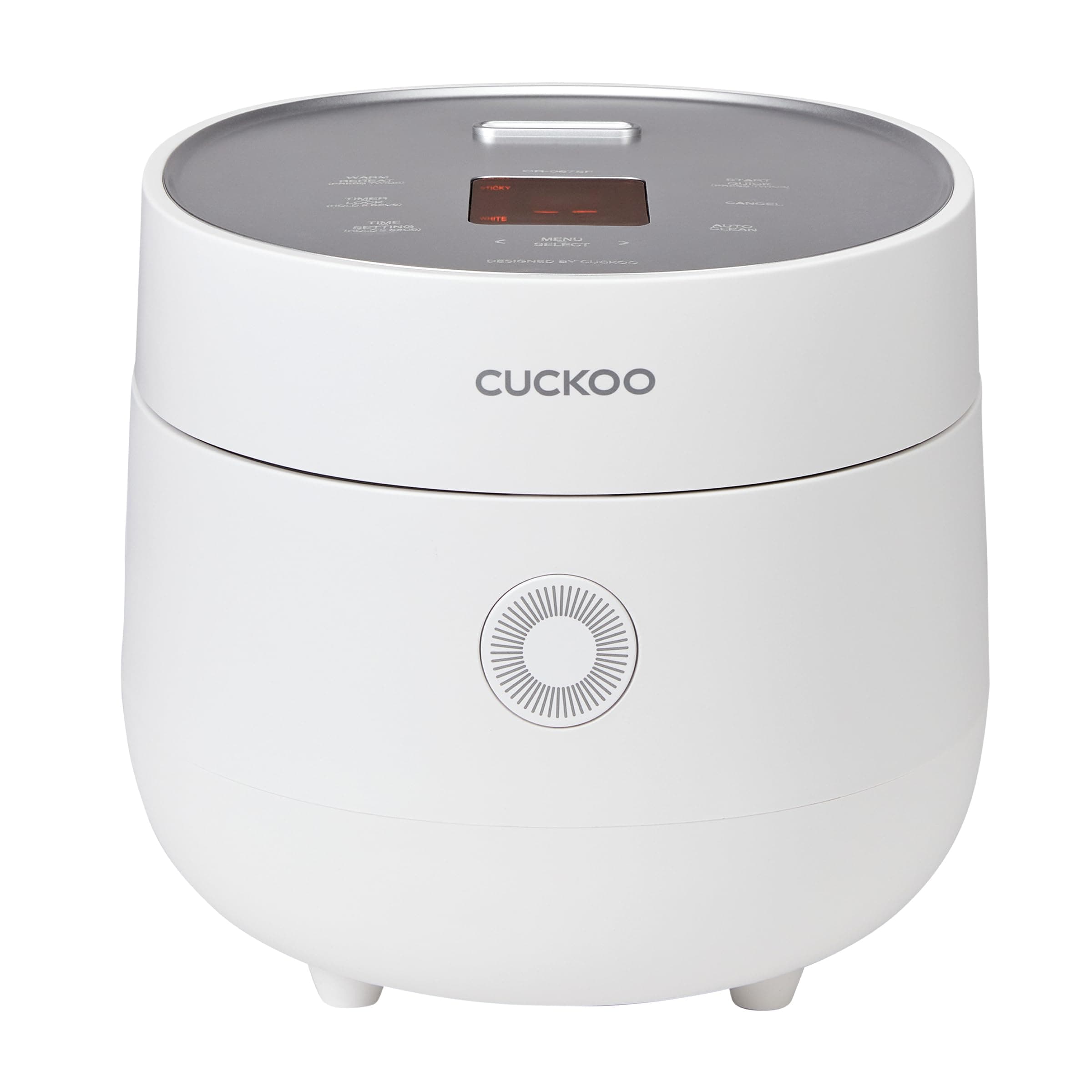 CUCKOO Micom Rice Cooker 6-Cup Uncooked / 12-Cup Cooked with Nonstick Inner Pot, Versatile Rice Maker with 9 Menu Options, Fuzzy Logic Technology, Auto Clean, Quick Rice Mode, White (CR-0675FW)