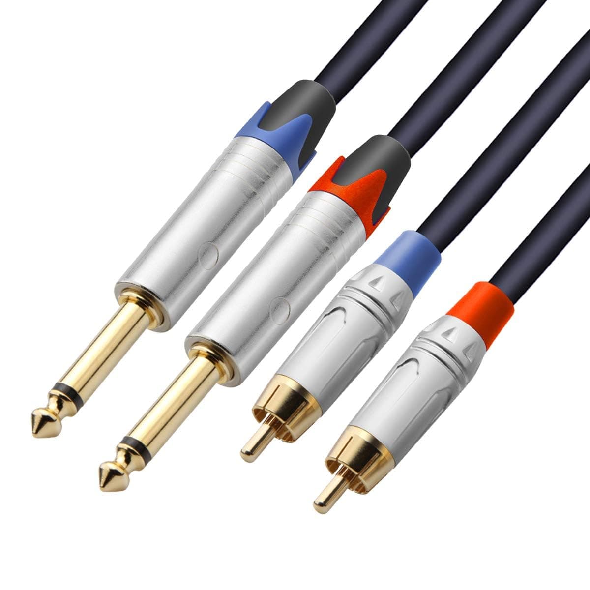 Dual 1/4 to Dual RCA Cable