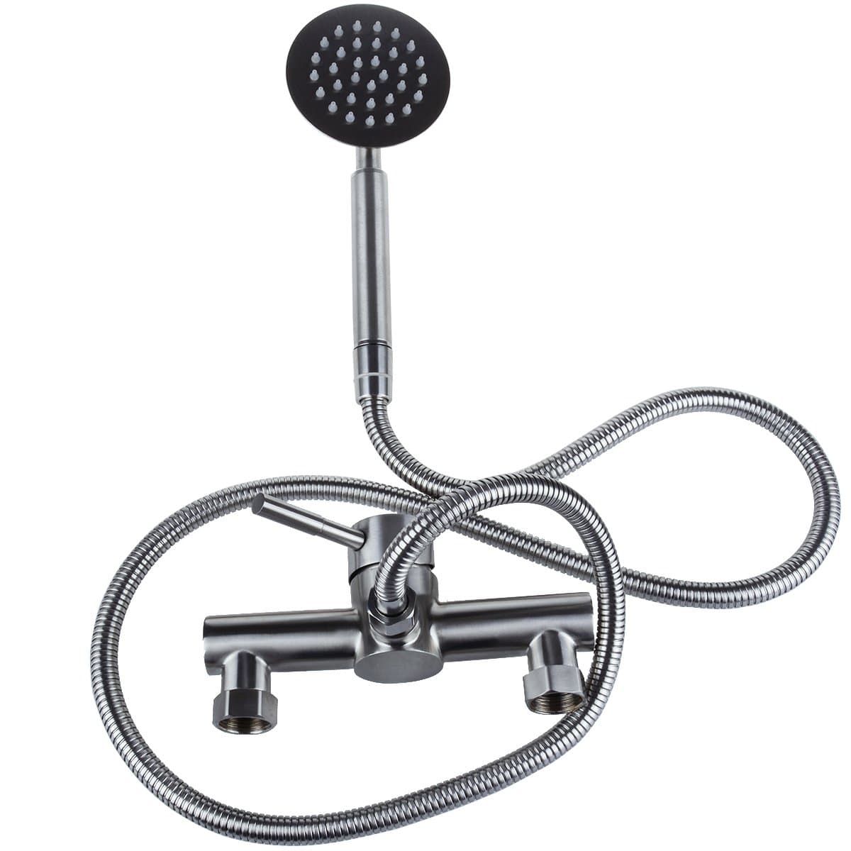 MuShang Stainless steel thermostatic mixing valve shower kit multifunctional round head shower shower family bathroom shower set H11