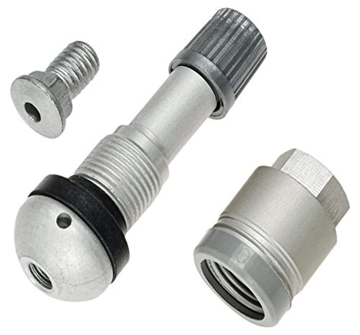 HUF RDV021 Aluminum TPMS Valve-43mm-Silver Flexible Angle Metal-Silver 43 mm, 1 Count (Pack of 1)