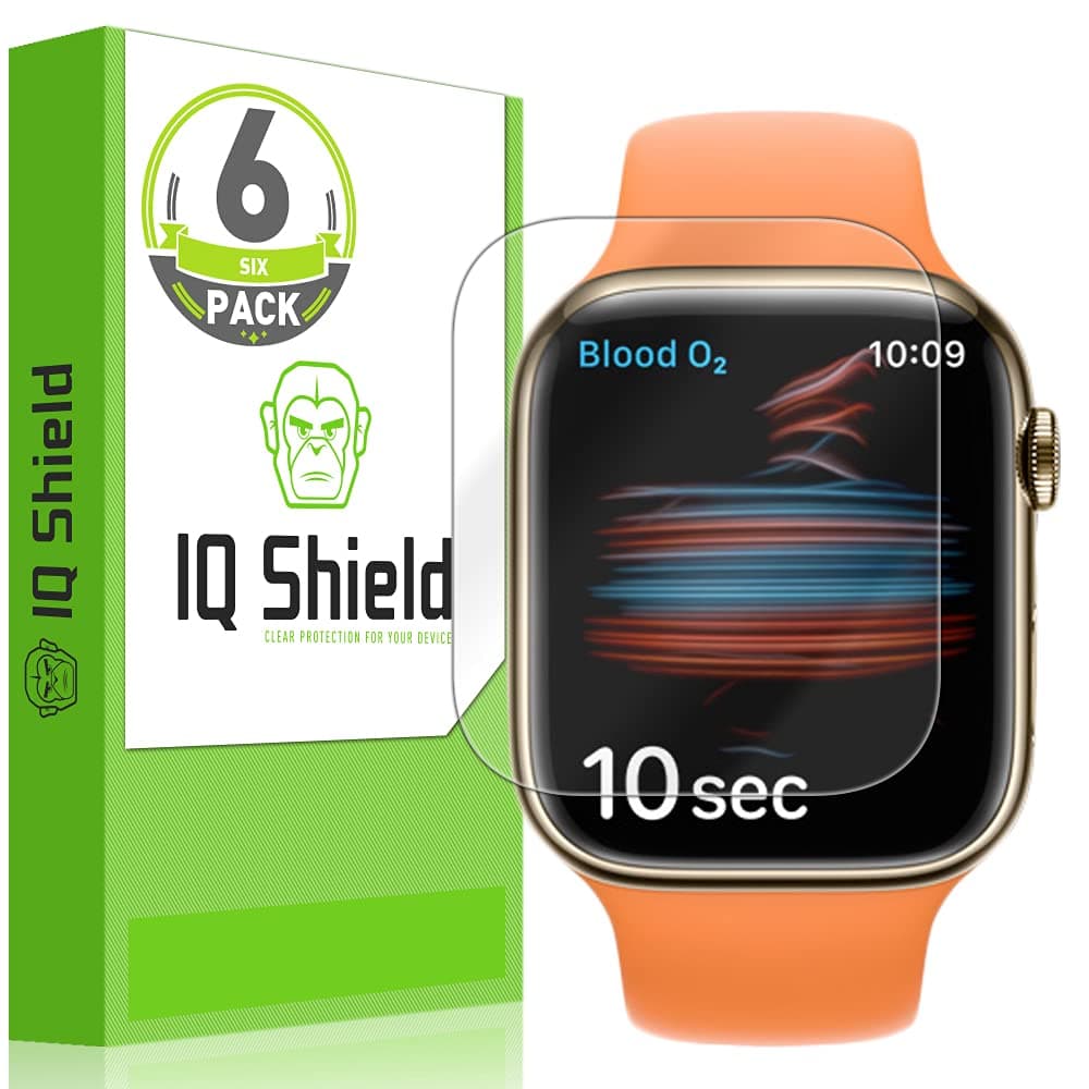 IQShield Screen Protector Compatible with Apple Watch Series 7 (41mm)(6-Pack) Anti-Bubble Clear Film