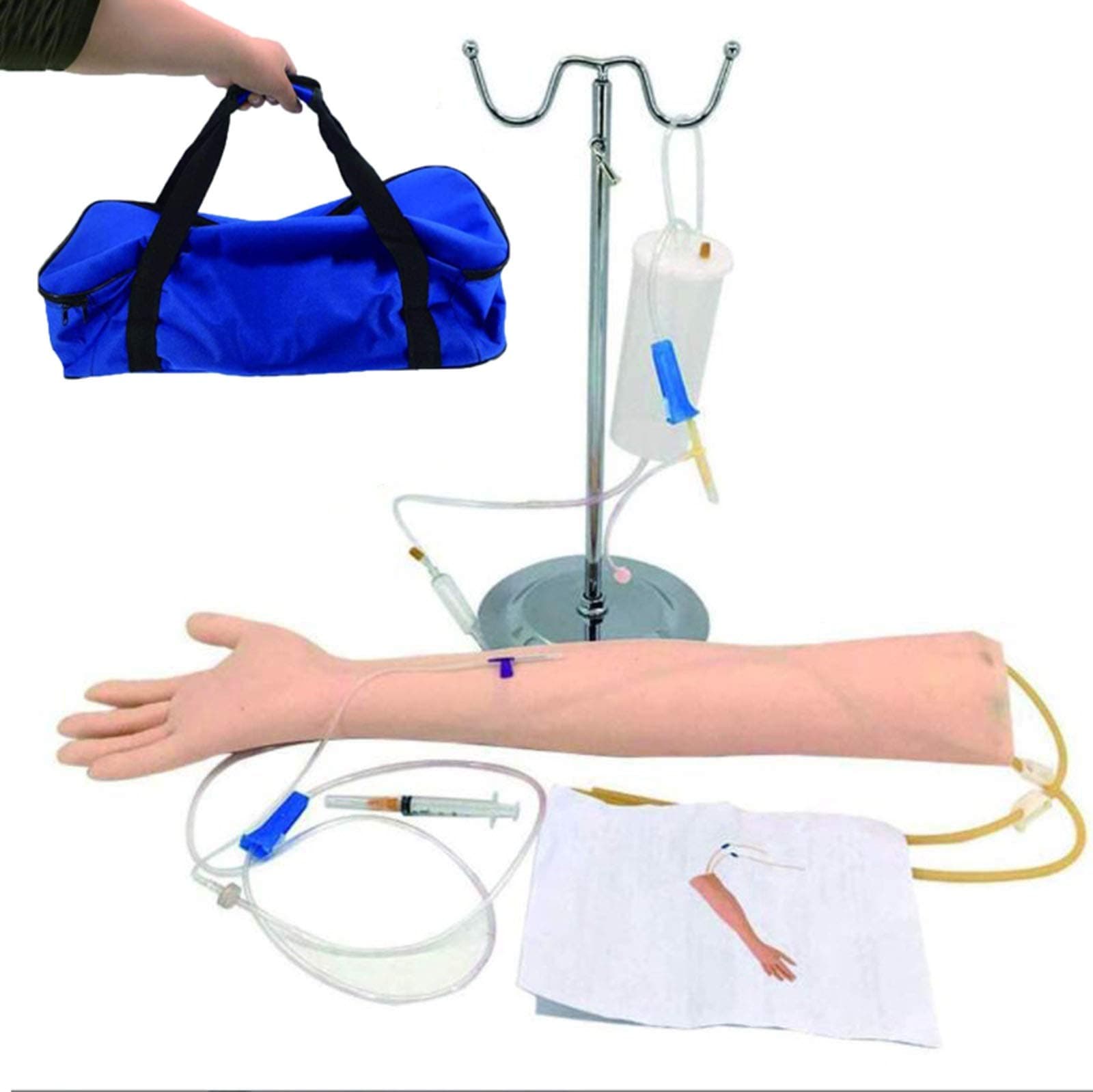 Intravenous Practice Arm Kit,Phlebotomy and Venipuncture Practice Arm Designed, Arm infusion and Intravenous model(Designed for practice)