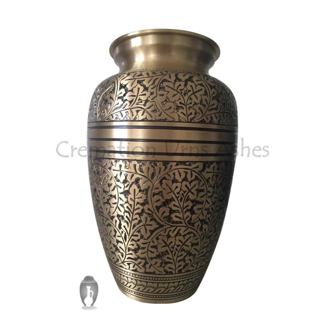 Cremation Urns Medium Urns Ashes, Antique Nickel Engraved 7" for Ashes