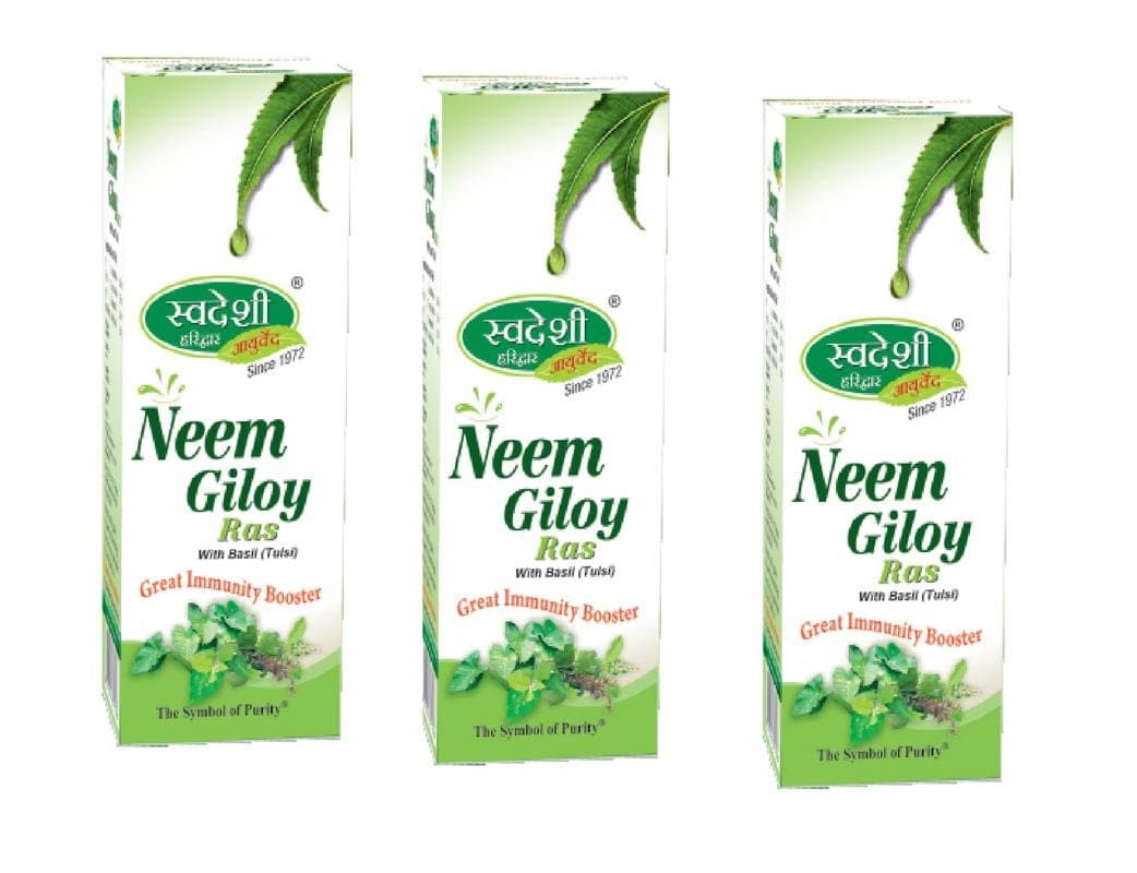 Ayurvedics Swadeshi Neem Giloy Ras 500 Ml Pack Of 3, Green