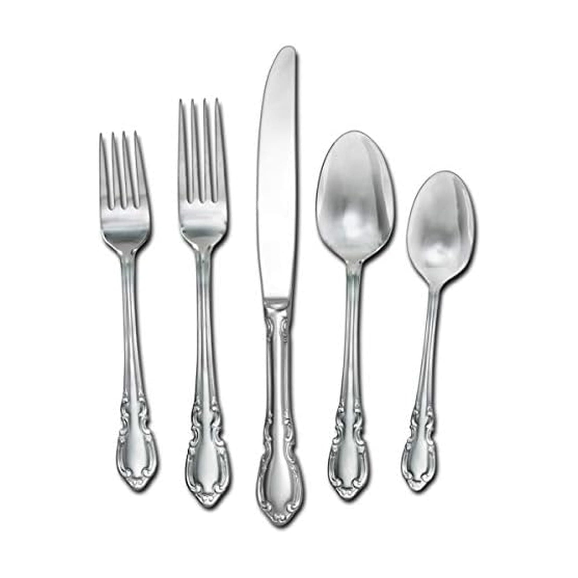 Vienna Everyday Flatware Service for 4, 20 Piece Set, 18/0 Stainless Steel, Silverware Set