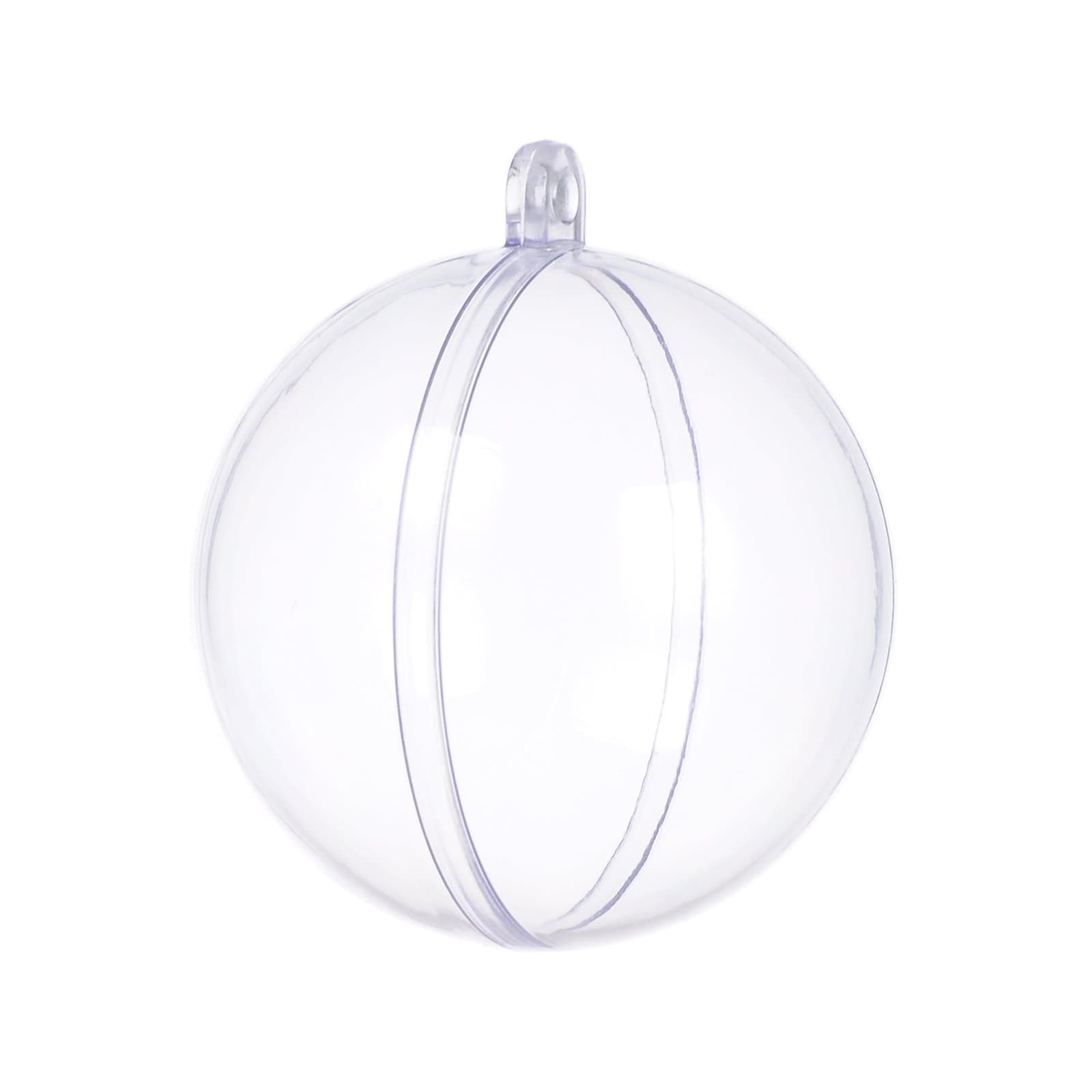 S SEEKINGTAG Clear Fillable Ornament Balls - Pack of 12 Individual 50mm Christmas Clear Ornaments