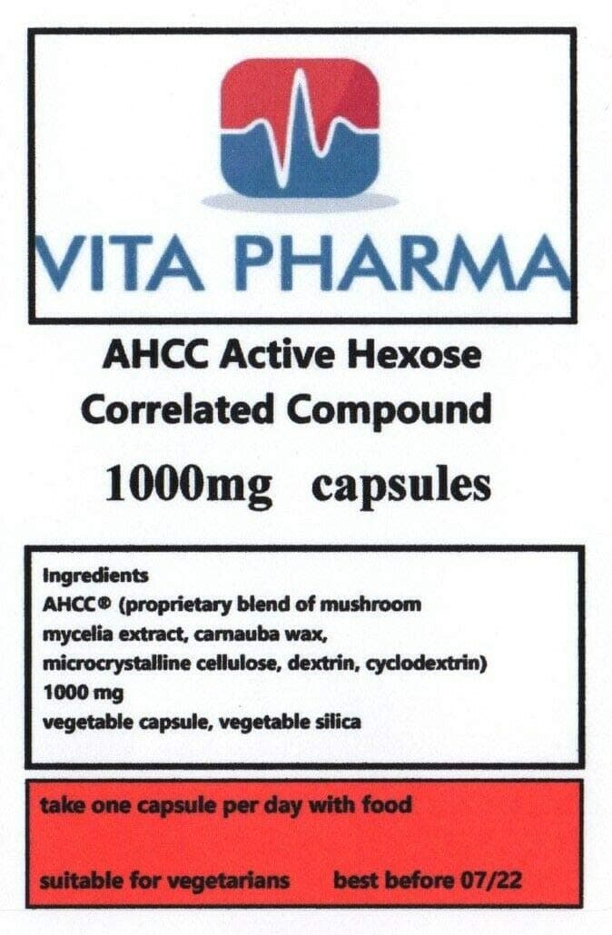 AHCC Active HEXOSE CORRELATED Compound 1000 mg 120 caps