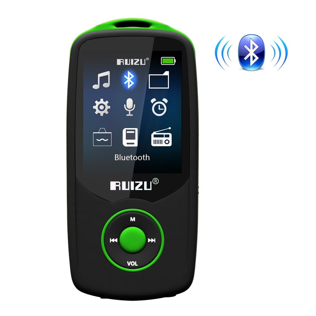 Bluetooth MP3 Player 8GB,1.8 Inch TFT Screen and 3.7V/460mAh Rechargeable Li-battery 48 Hours Playback Time Good Gift for Kids