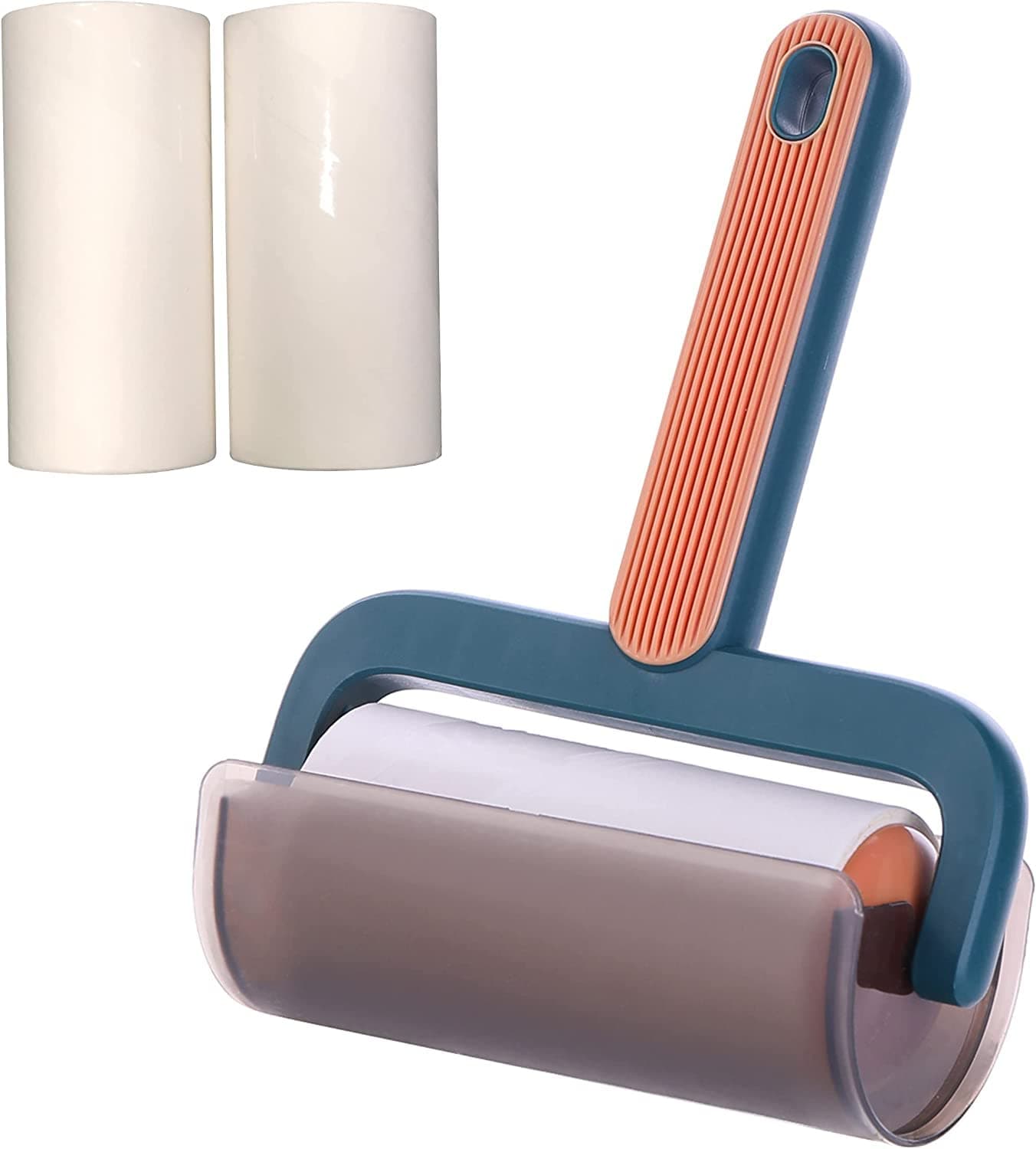 SYOSI Lint Roller for Pet Hair Extra Sticky Dustproof Reusable Lint Remover for Clothes Couch Carpet Furniture 1 Handle with 3 Refills Orange