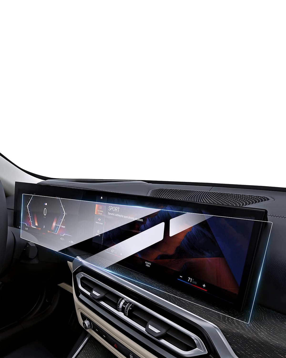 Karltys [Upgrade Screen Protector for 2024 2025 2026 BMW X5 X6 X7 i7/2022-2025 i4 iX 14.9-Inch/12.3-Inch Accessories [No Glare & Fingerprint] for Navigation Touch screen Tempered Glass