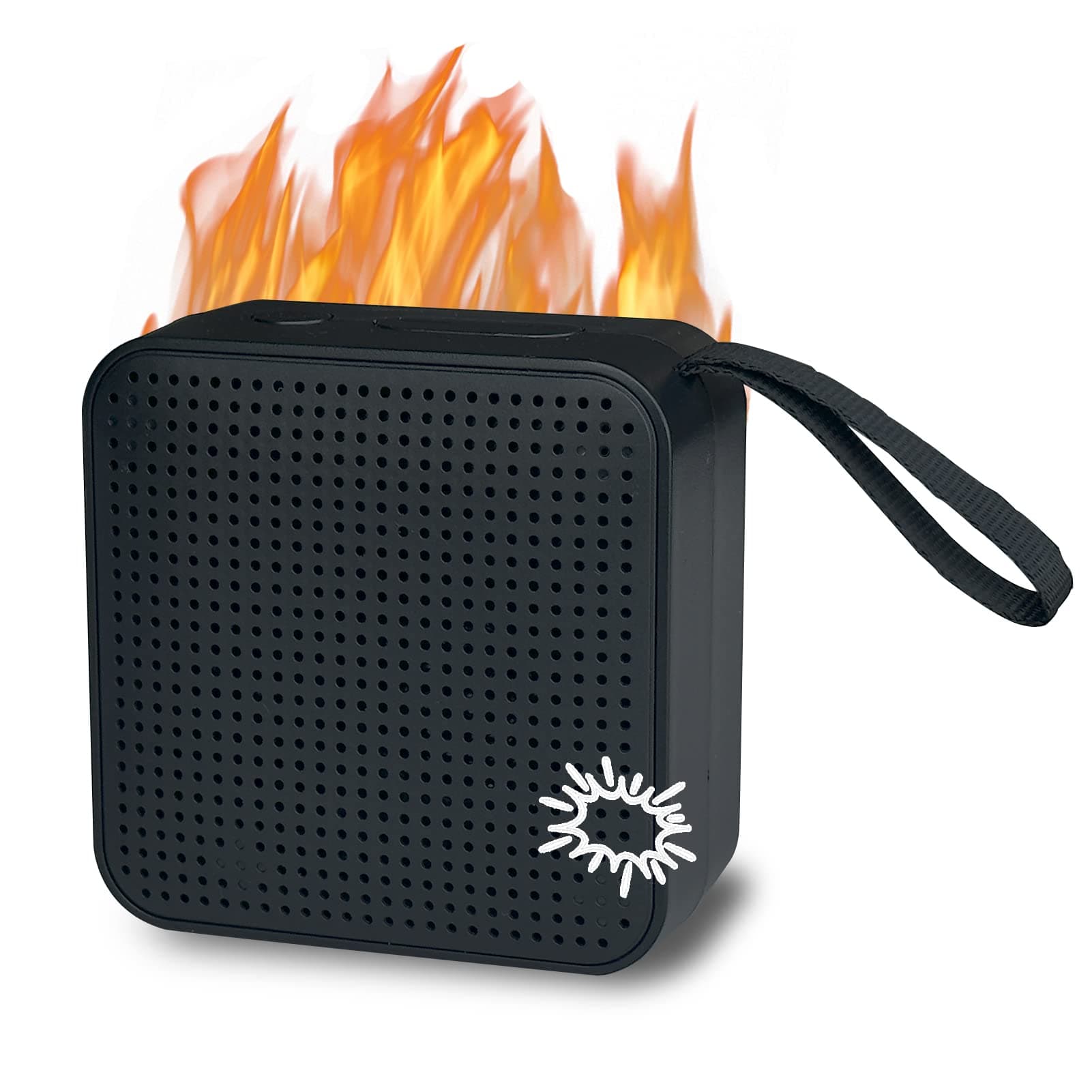 Fireplace Crackler Sound Box for Electric Fireplace, 3H Timer, 16 Levels of Volume, Black, Adult, Fireplace Sound Machine