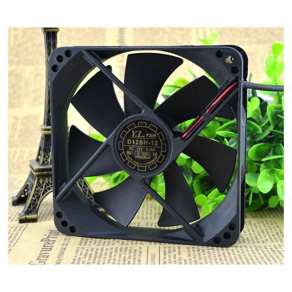 For Yate Loon 120x120x25MM 12CM/cm 12V ultra-quiet power supply fan D12SM-12