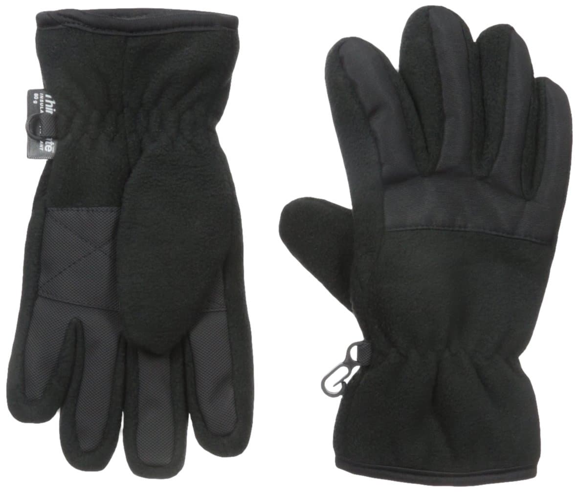Big Boys' Solid Ski Sport Fleece Ski Gloves