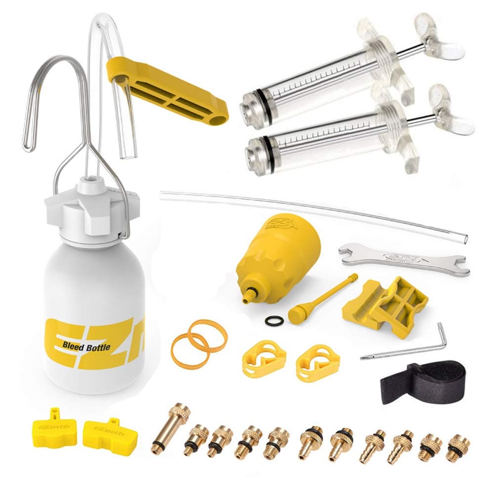 Revmega Hydraulic Mineral/DOT 2 in 1 Brake Bleed Kit for Full Series of Shimano/Avid Tektro Magura Formula Hayes - Fluid Not Included