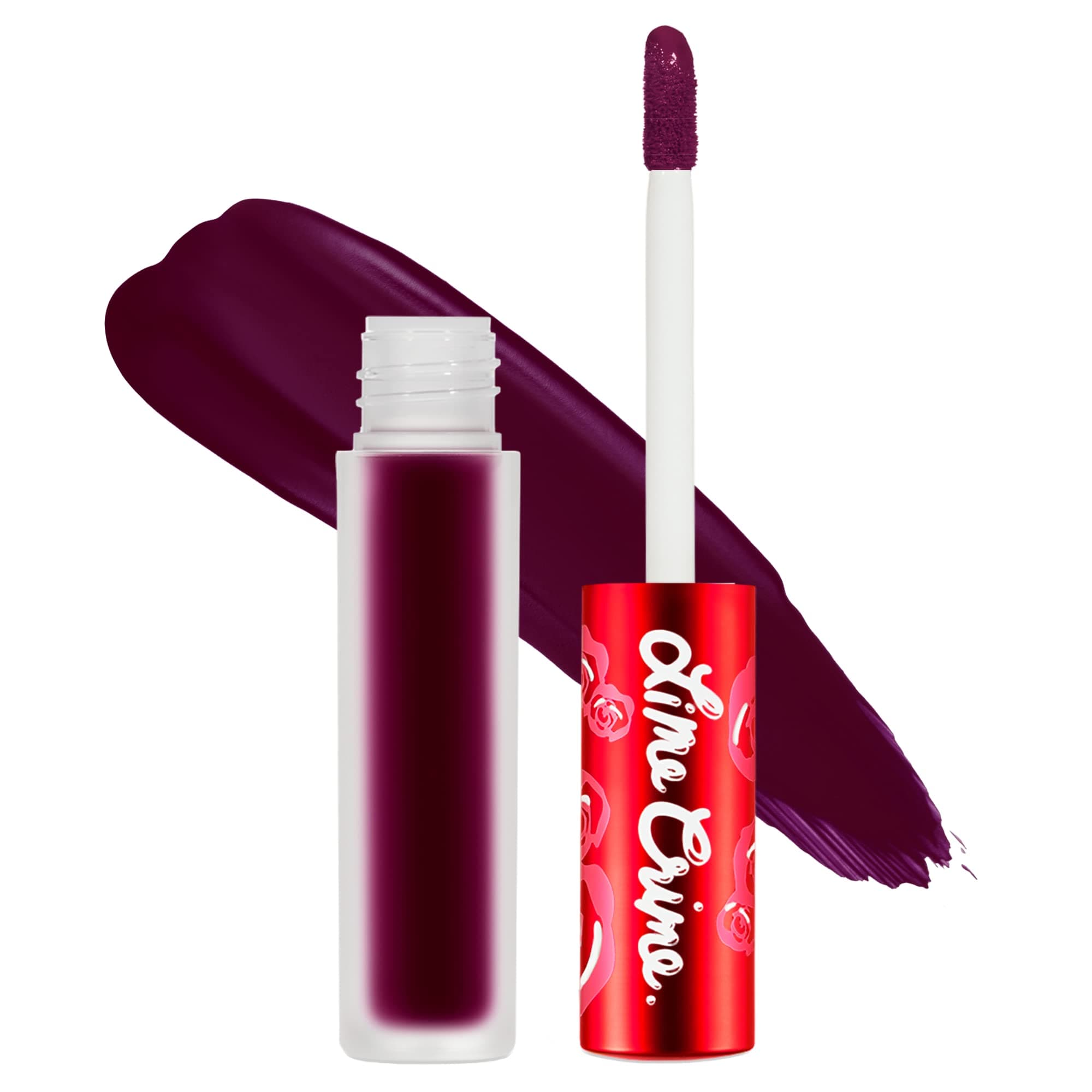 Lime Crime Velvetines Liquid Matte Lipstick, Scandal (Deep Rich Plum) - Bold, Long Lasting Shades & Lip Lining - Stellar Color & High Comfort for All-Day Wear - Talc-Free & Paraben-Free