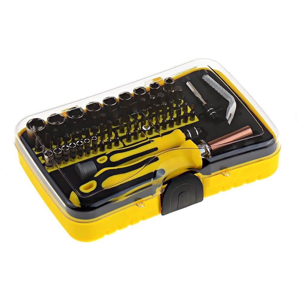 Cymuros Professional Magnetic Screwdriver Set 70 pieces Bits in 1 Kit Accessory Precise Repair or Maintenance Hardware Tools Box