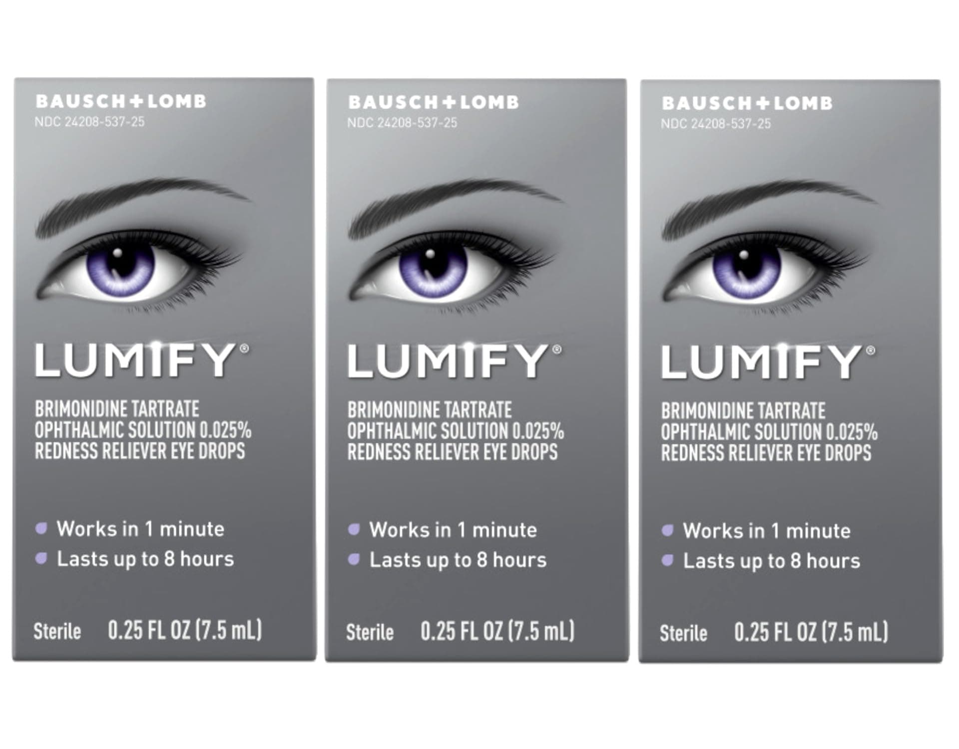 Lumify Redness Reliever Eye Drops 0.25 Ounce (Value Pack of 3)