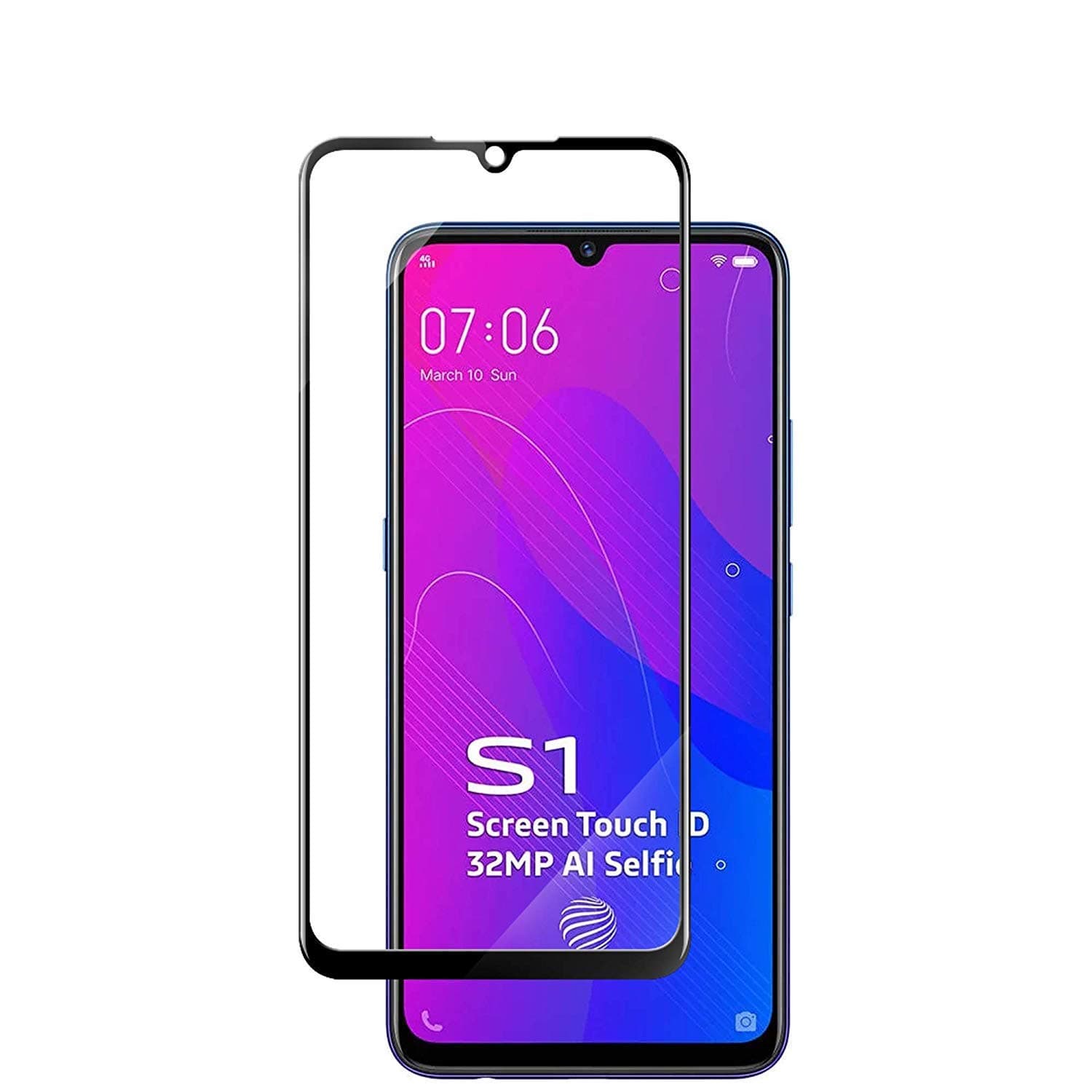 moboplanet 9h hardness edge to edge screen guard protector for vivo s1 tempered glass edge to edge full screen coverage transparent