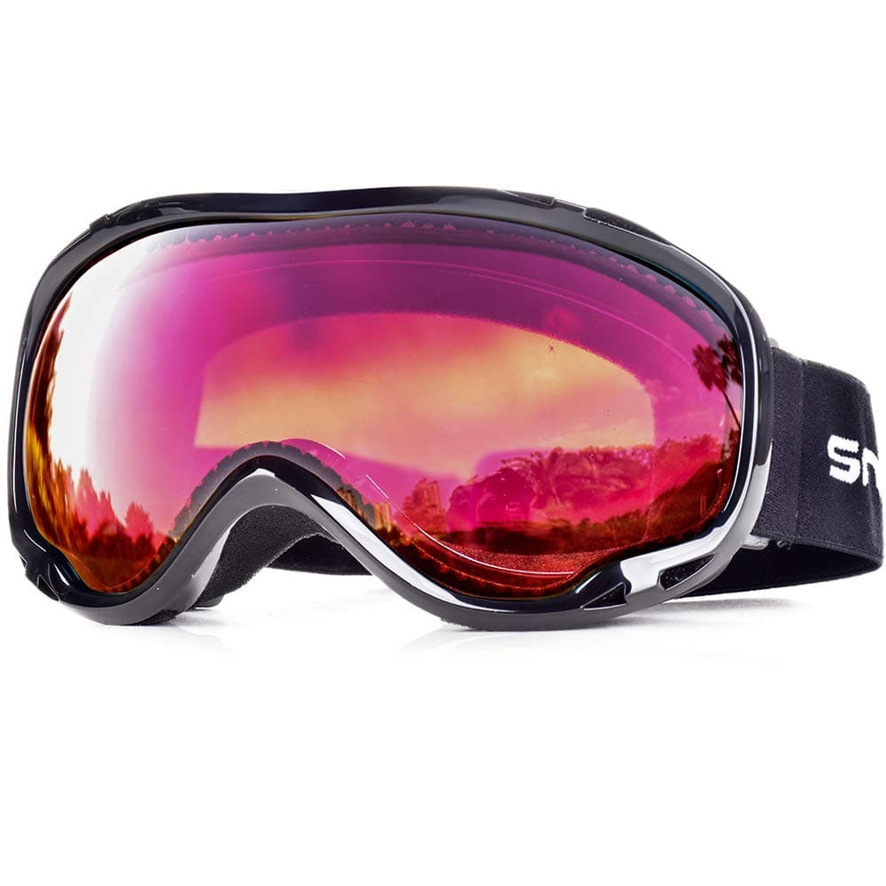 Ski Goggles Over Glasses-Ski Snowboard Snowmobile Goggles for Men Women Adult, Anti Fog 100% UV Protection