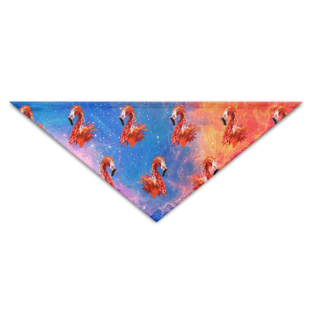 Oval Geometric Flamingo Art Design Pet Puppy Dog Triangle Head Scarf Bandana Bibs Collars Neckerchief