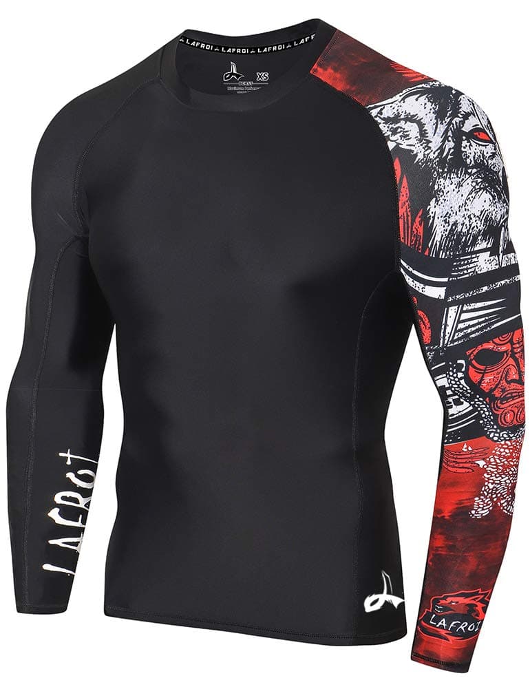 Men's Long Sleeve UPF 50+ Baselayer Skins Performance Fit Compression Rash Guard-CLYYB