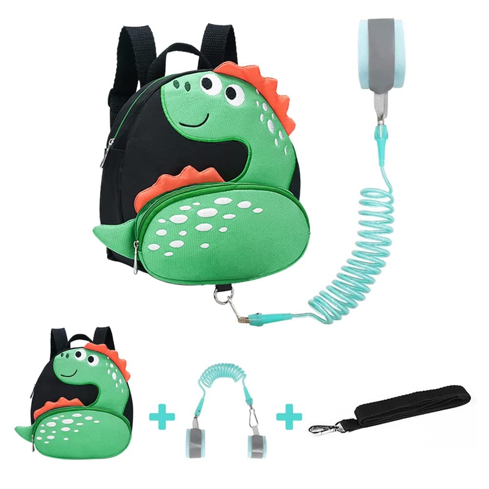 Toddler Backpack with Anti-Lost Harness Small Dinosaur Backpack Safety Leash for Boys and Girls Age 1-3 Years Old …