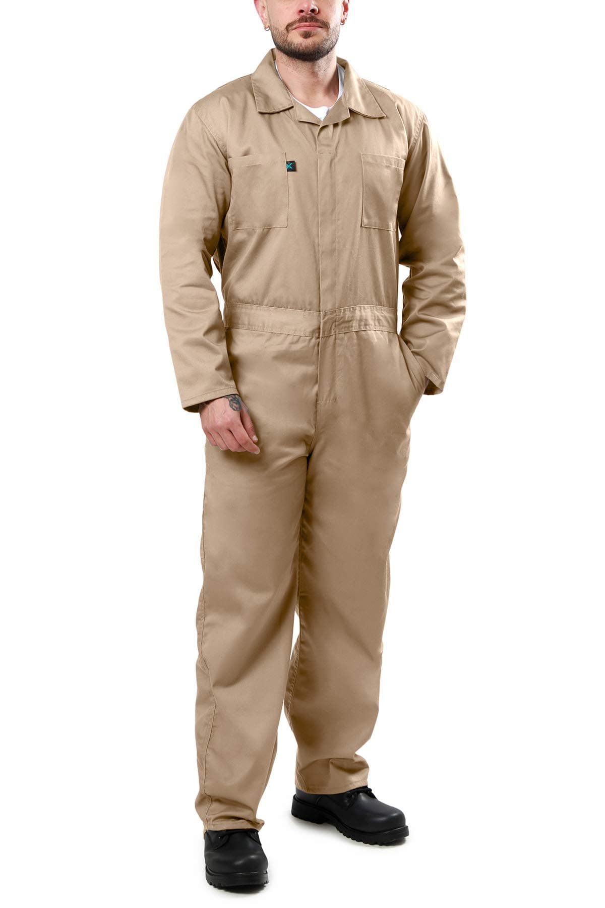 Coveralls for Men Long Sleeve Cotton Blend Work Jumpsuit