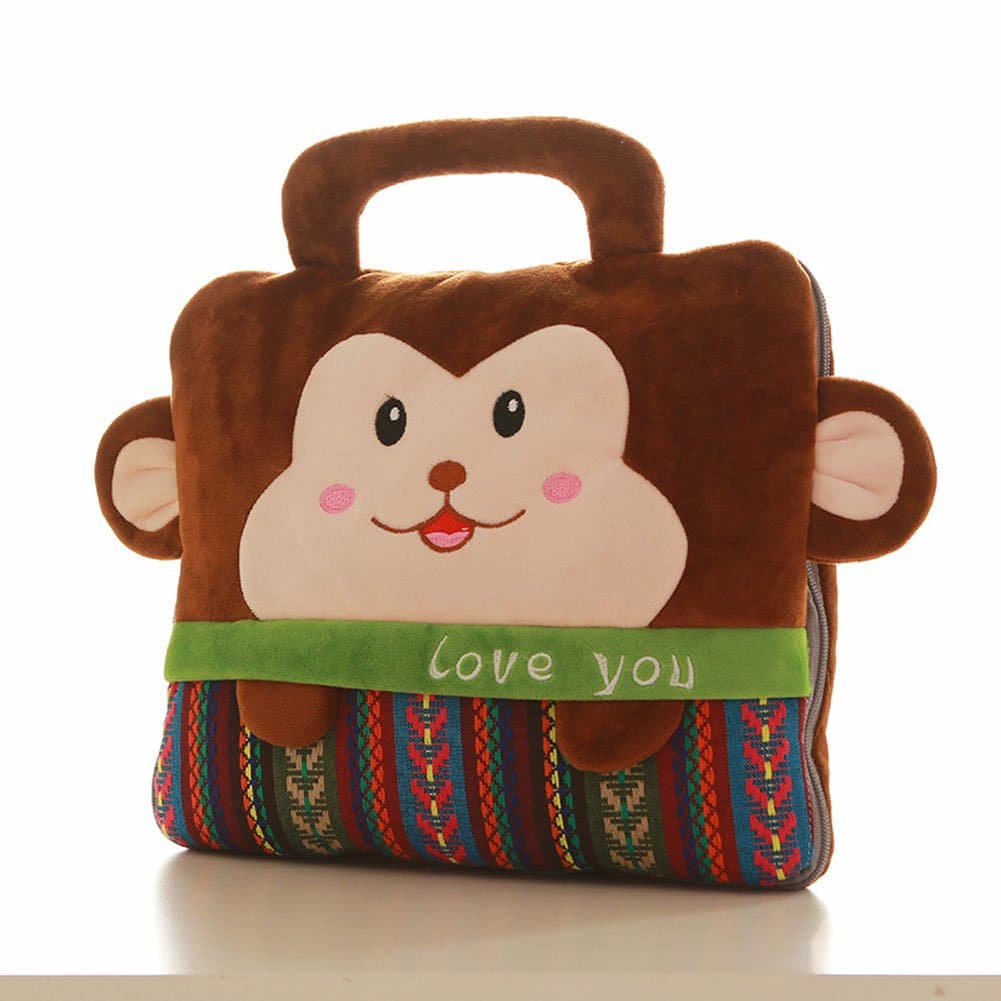 Animal Pillow Blanket 2 in 1 Portable for Travel,Car,Office,Home, Travel Blanket Foldable for Adults Kids (Pillow 14"16" , Blanket 63"43")