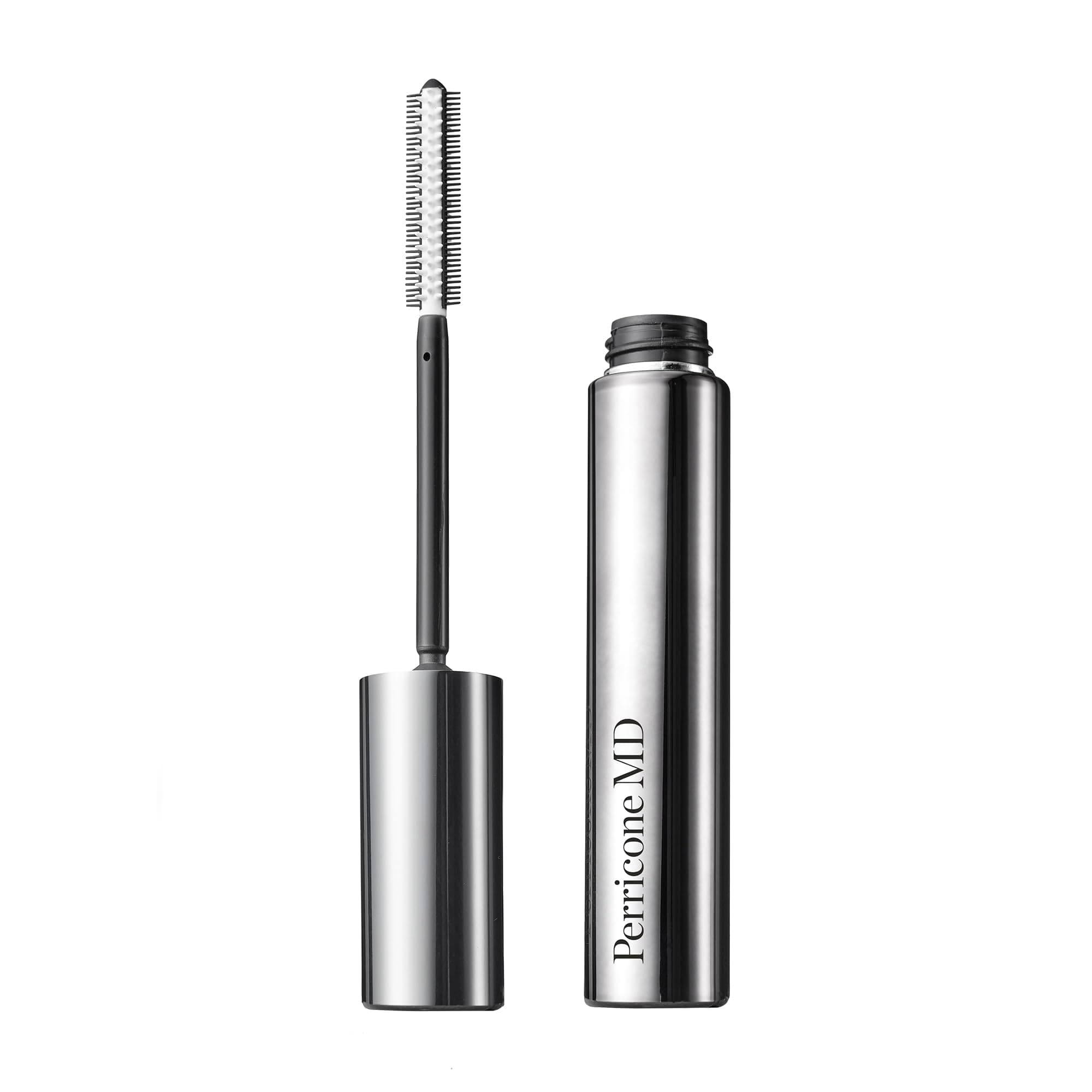 Perricone MD No Makeup Mascara - 2-in-1 Lash Treatment & Makeup Mascara - Cruelty-Free, Vegan, Soft Black - Double-Sided Brush for Volume & Length - Gel Serum with Vitamin E & Avocado Oil - 1 Count