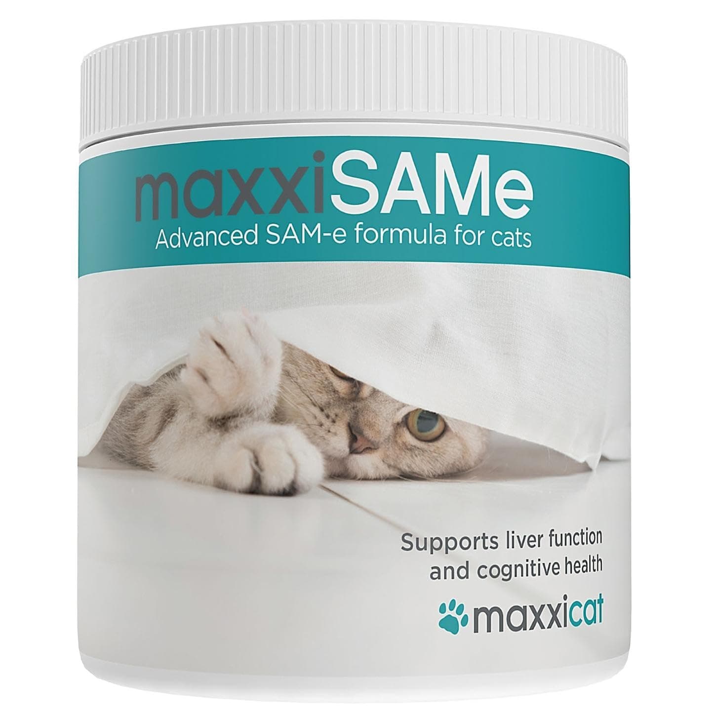 maxxipaws maxxiSAMe Advanced SAM-e Powder Supplement - Liver, Cognitive & Joint Support for Cats, 3.2oz