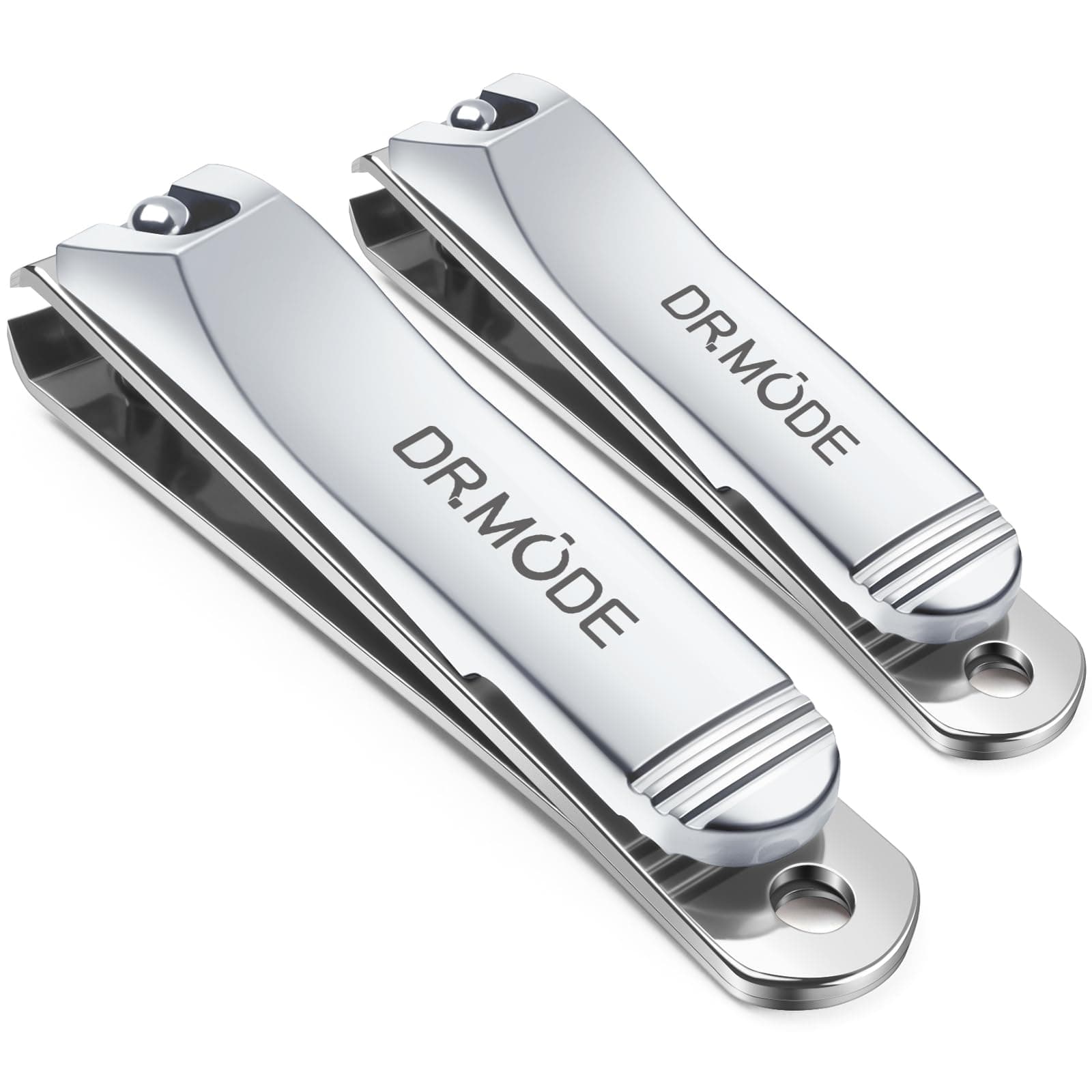 Finger Nail Clippers Adult, 2 Pack Large & Small Nail Clippers Set for Men Wome Fingernail Toenail, Stainless Steel Sharp Toenail Clippers Travel Nail Cutter Timmer with Case