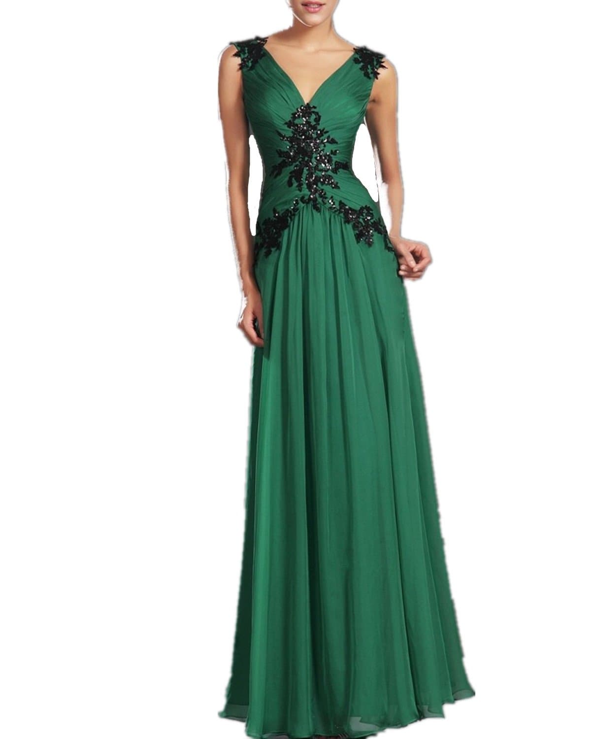 LondonProm 027 Green Size 8-14 Evening Dresses Party Full Length Prom Gown Ball Dress Robe (14)