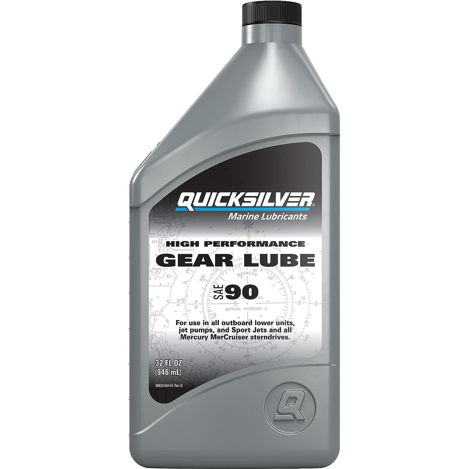 Quicksilver 92-858064Q01 High Performance Gear Lube (6/1Qt)