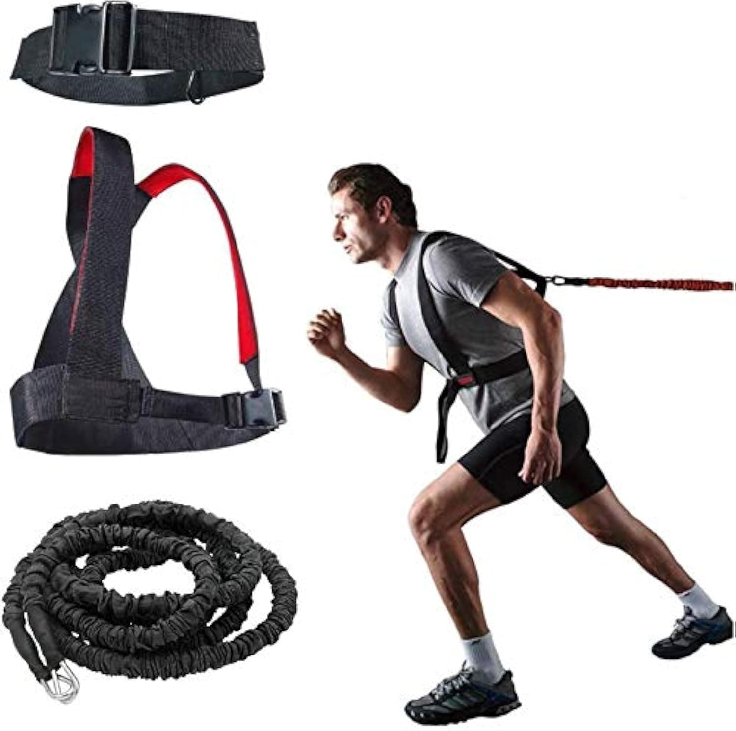 Dynamic Resistance Trainer Acceleration Speed Elastic Cord for Resistance Training to Improve Strength, Power, and Agility