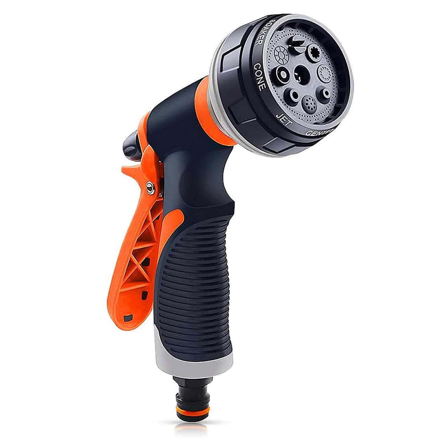 lawnko Garden Hose Nozzle, Garden Hose Spray Gun One-hand Operation, 8 Adjustable Patterns Water Gun High Pressure Hand Sprayer for Car Wash, Garden Irrigation, Pet Showers