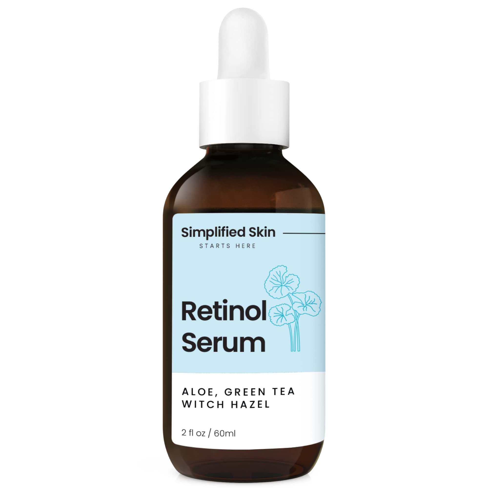 Retinol Serum for Face – 2.5% Retinol with Hyaluronic Acid – for Acne Marks, Smoothing Fine Lines & Wrinkles – Day & Night Anti-Aging Serum – 2 Fl Oz