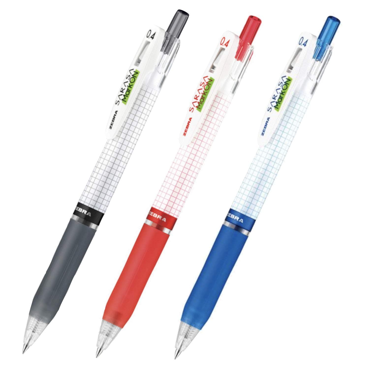 sarasa Zebra Mark on Gel ink 0.5mm ballpoint pens ink color(black,blue,red)