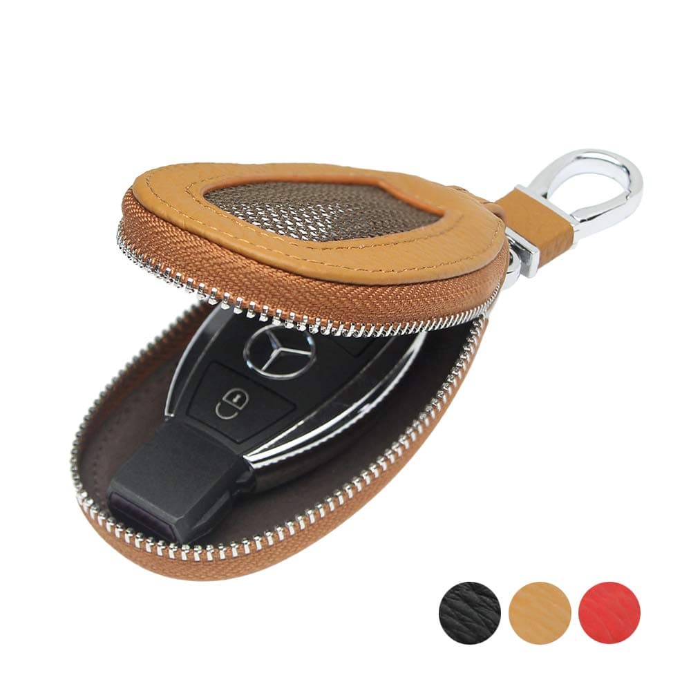Universal Premium Car Key Fob Case Genuine Leather Car Smart Key fob Holder for Remote Key Fob