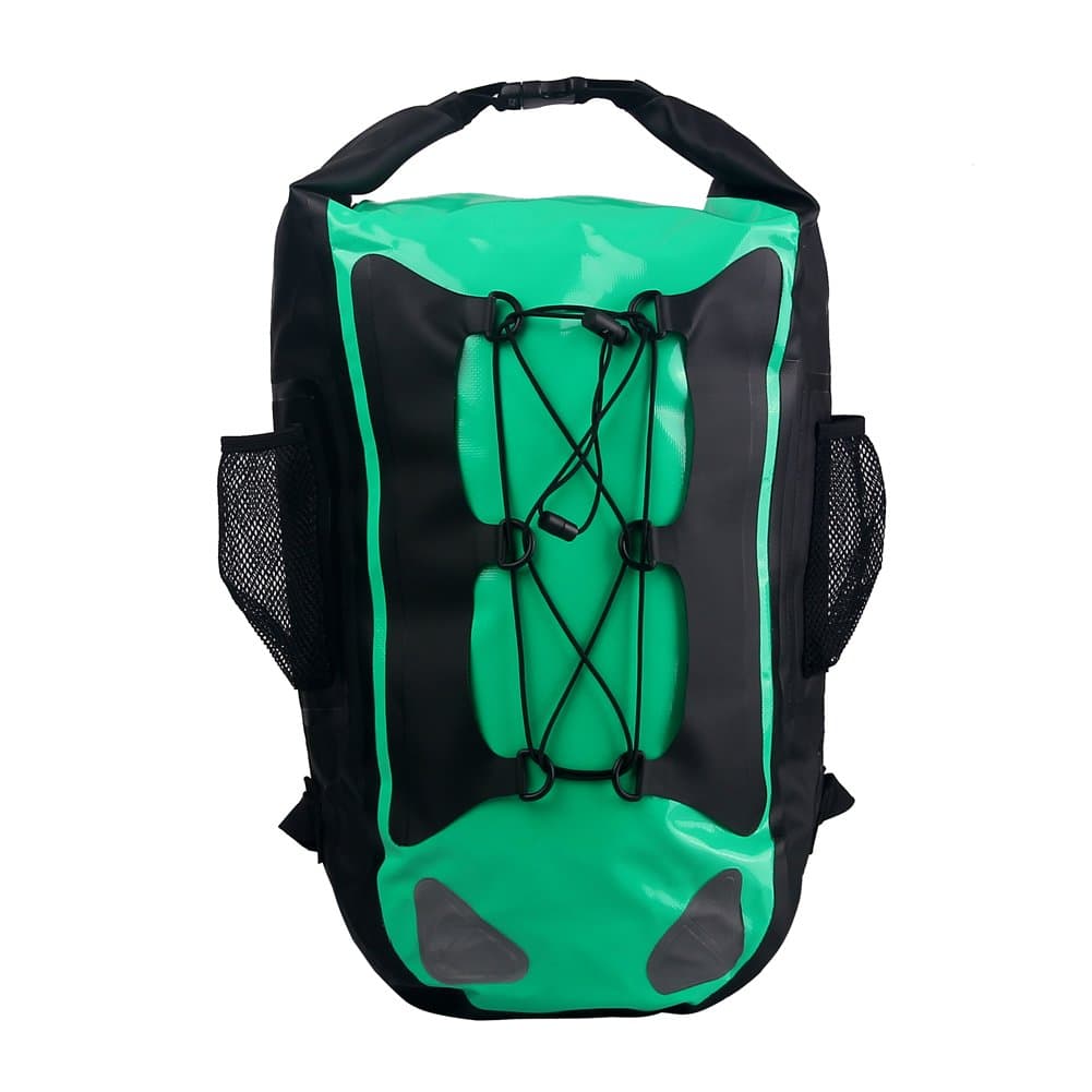 ESONE Large 30 Litre Waterproof Backpack Dry Bag for Hiking Kayaking Camping Boating Roll Top Closure (Green)