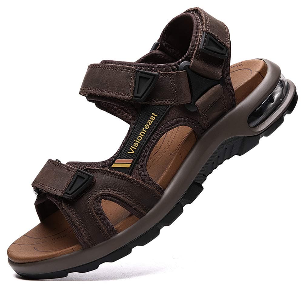 Mens Athletic Sandals Open Toe Hiking Outdoor Non-slip Sandals Air Cushion Sport Casual Beach Sandals